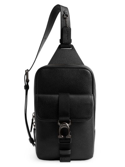 Coach Men's Beck Leather Crossbody Bag In Black