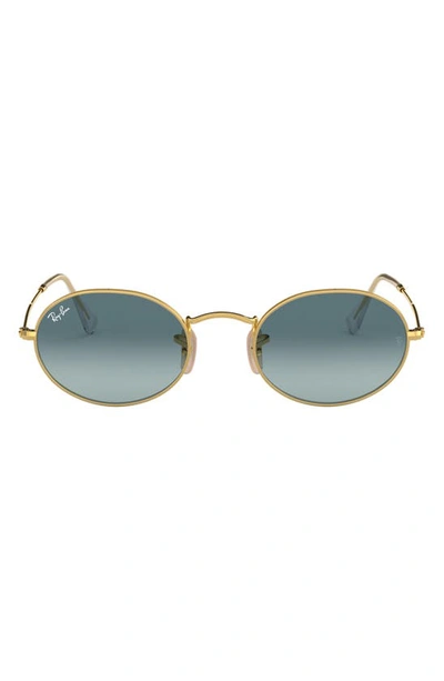 Ray Ban 3547 Oval Sunglasses In Blue
