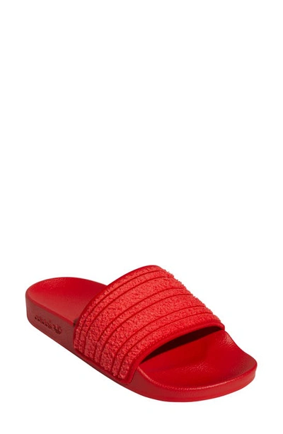 Adidas Originals Womens Adidas Adilette Slide In Red/red
