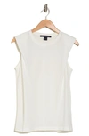 FRENCH CONNECTION FRENCH CONNECTION PADDED SHOULDER CREPE TANK TOP