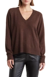 360cashmere V-neck Plain Ribbed Sweater In Sycamore