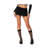 Edikted Women's Lace Ruffle Knit Mini Skirt In Black
