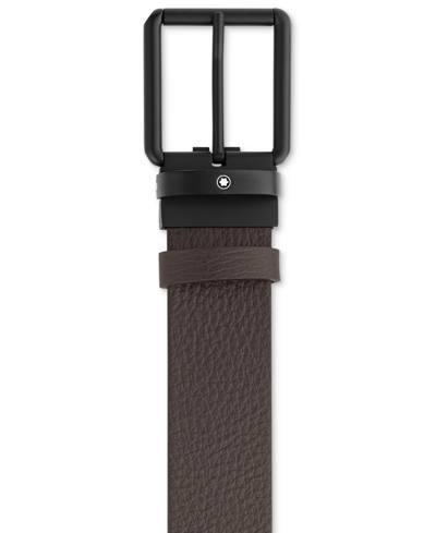 Montblanc Men's Reversible Leather Belt In Black