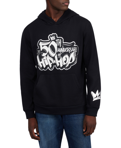 Thread Collective 50 Year Anniversary Of Hip Hop Men's Dropping Gems Graphic Hoodie In Black