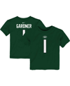NIKE TODDLER BOYS AND GIRLS SAUCE GARDNER GREEN NEW YORK JETS PLAYER NAME AND NUMBER T-SHIRT