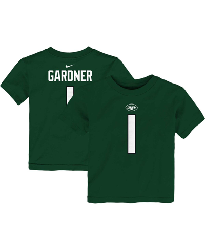 Nike Babies' Toddler Boys And Girls Sauce Gardner Green New York Jets Player Name And Number T-shirt