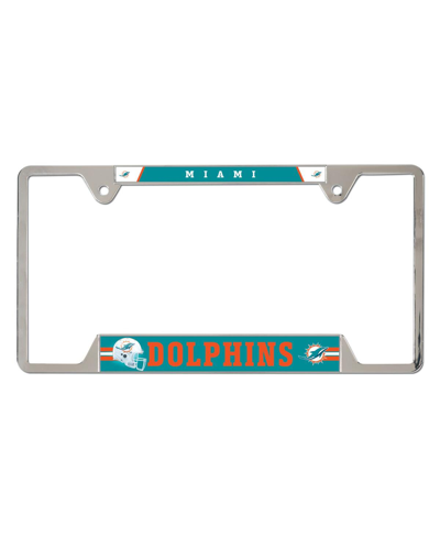 Wincraft Miami Dolphins Chrome Plated Metal License Plate Frame In Multi