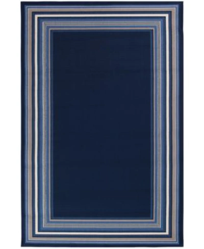 Northern Weavers Vera Bordered Area Rugs In Blue,ivory