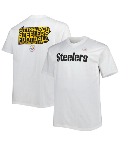 Fanatics Branded White Pittsburgh Steelers Big & Tall Hometown Collection Hot Shot T-shirt