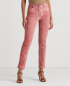 Lauren Ralph Lauren High-rise Straight Ankle Jean In Washed Rose Wash