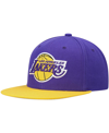 Mitchell & Ness Men's  Purple And Gold Los Angeles Lakers Team Two-tone 2.0 Snapback Hat In Purple,gold