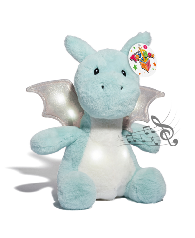Geoffrey's Toy Box Kids' Led Light-up Dragon Plush Stuffed Animal, Created For Macy's In Light,pastel Green
