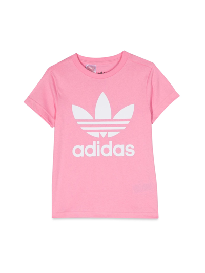 Adidas Originals Trefoil Tee In Pink