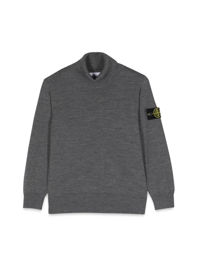 Stone Island Turtleneck Pullover In Charcoal