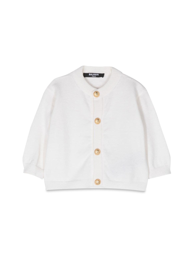 Balmain Cardigan With Buttons In White