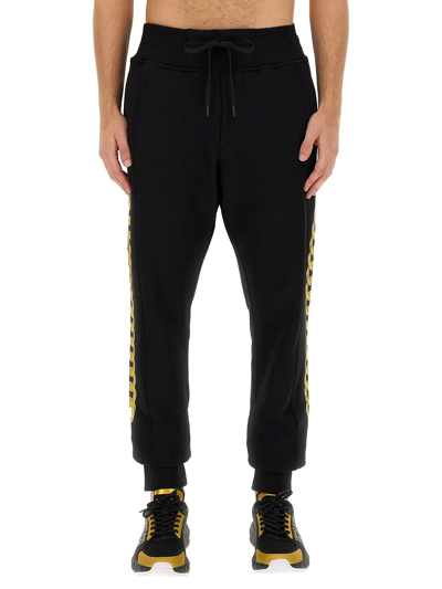 Versace Jeans Couture Jogging Pants "chain" In Black