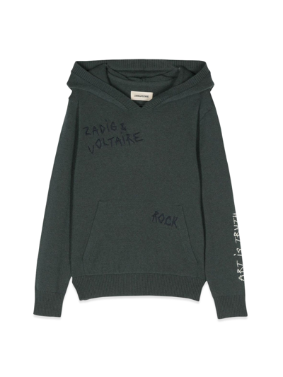 Zadig & Voltaire Hooded Shirt In Green