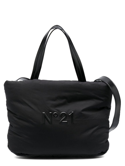 N°21 Nylon Bag With Logo In Black