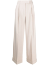 D Exterior Pressed-crease Flared Trousers In Calce