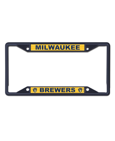 Wincraft Green Bay Packers Chrome Color License Plate Frame In Navy