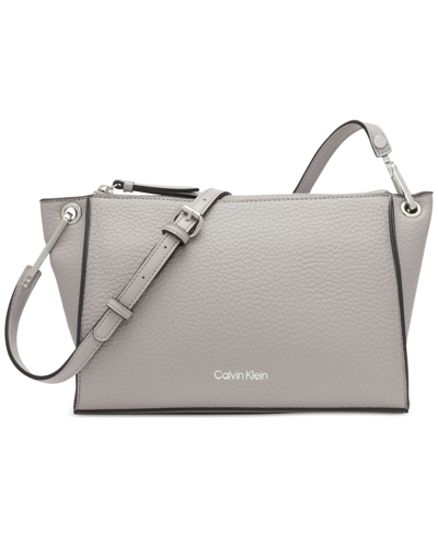 Calvin Klein Garnet Convertible Tote Bag In Stone