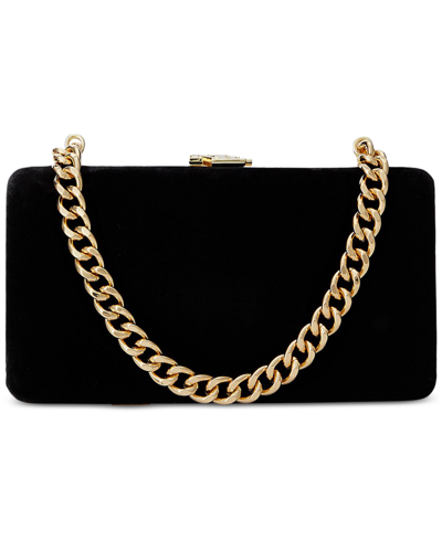 Ralph Lauren Faille Mini Franki Clutch In Black
