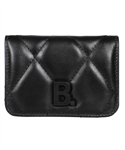 Balenciaga Leather Wallet In Black