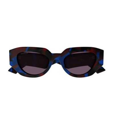 Gucci Eyewear Geometric Frame Sunglasses In Multicolore