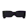 Gucci Gg1425s 001 Rectangle Sunglasses In Viola