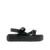 Valentino Black Uniqueform Flatform Sandals In Black
