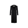 Saint Laurent Satin Coat Women In Black