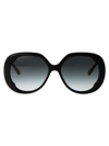 Chloé Chloe Sunglasses Ch0195 S 001 In 001 Black Black Grey