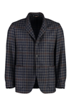 Canali Wool-cashmere Blend Two-button Blazer In Grey