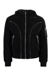 Versace Men's Hooded Nylon Jacket In Black