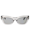 Bottega Veneta Gray Cat-eye Sunglasses In 003 Grey Grey Grey