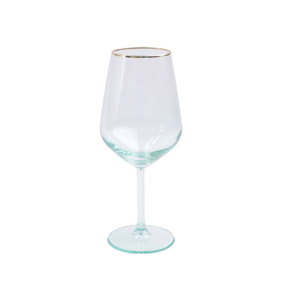 Viva By Vietri Rainbow Wine Glass In Green