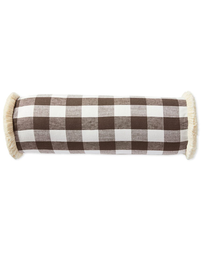 SERENA & LILY CLASSIC LINEN GINGHAM PILLOW
