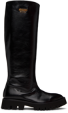 MOSCHINO BLACK PLATE BOOTS