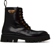 MOSCHINO BLACK PLATE BOOTS