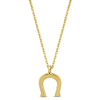 Mimi & Max Horseshoe Pendant With Chain In 14k Yellow Gold - 17 In In Yellow