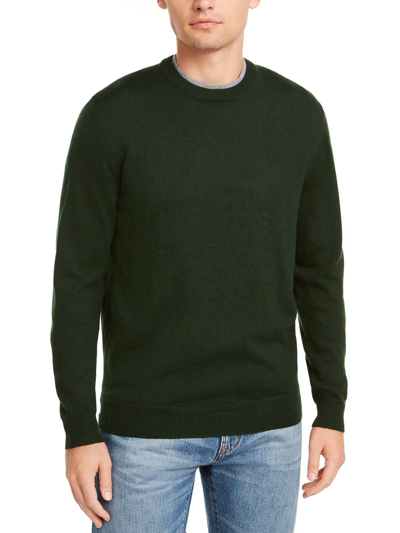 Club Room Men's Solid Crew Neck Merino Wool Blend Sweater, Created For Macy's In Multi