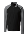 Cutter & Buck Response Hybrid Overknit Quarter Zip Pullover In Black