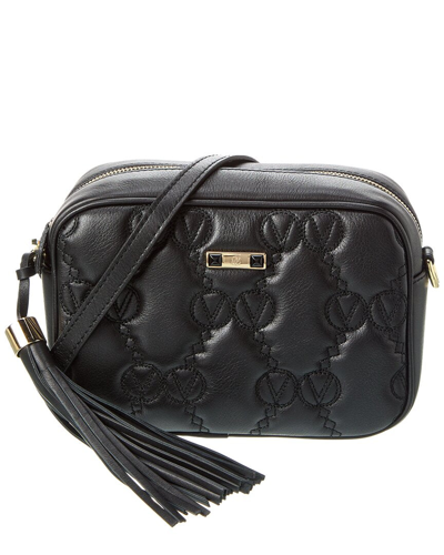 Valentino By Mario Valentino Mia Petit Signature Leather Crossbody In Black