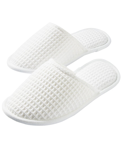 Serena & Lily St. Helena Large Turkish Cotton Spa Slippers In White