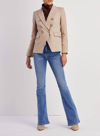 Veronica Beard Miller Dickey Linen-blend Blazer In Multi