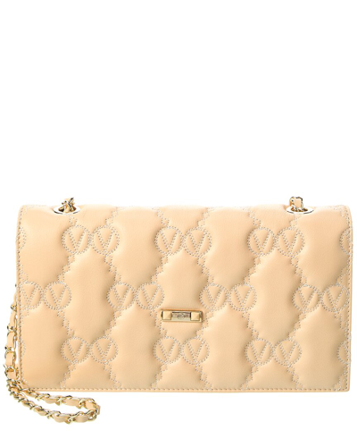 Valentino By Mario Valentino Lena Matelasse Leather Shoulder Bag In Beige