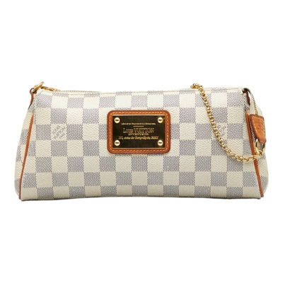 Pre-owned Louis Vuitton Eva Canvas Clutch Bag () In White