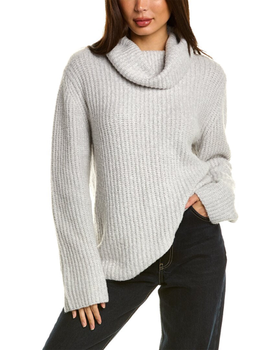 Theory Cowl Neck Sweater In Grey