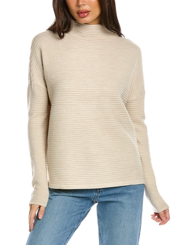 French Connection Horizontal Rib Sweater In Beige