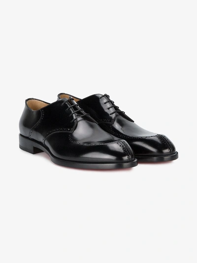 Christian Louboutin A Mon Homme Flat Derby Shoes In Black
